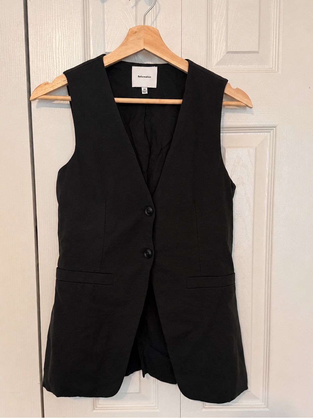 Reformation Tencel Black Vest